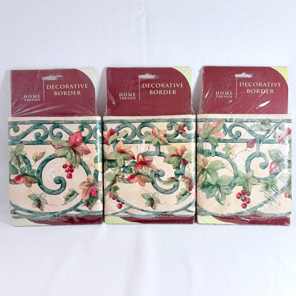 Vintage Home Trends‎ Country Themed Wrought Iron Ivy 3x Wallpaper Border 15 yds